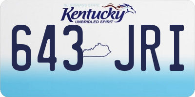 KY license plate 643JRI