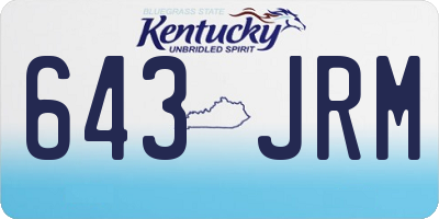 KY license plate 643JRM