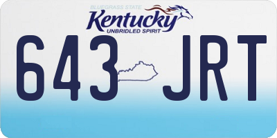 KY license plate 643JRT