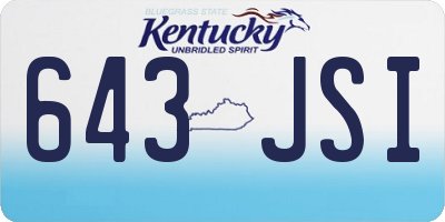 KY license plate 643JSI