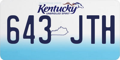 KY license plate 643JTH