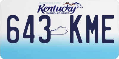 KY license plate 643KME