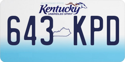 KY license plate 643KPD