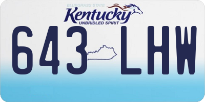 KY license plate 643LHW