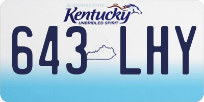 KY license plate 643LHY