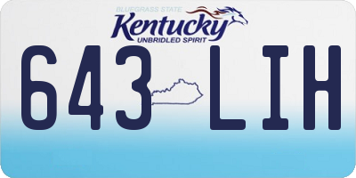 KY license plate 643LIH