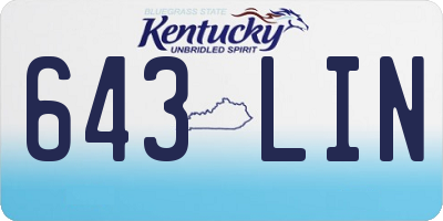 KY license plate 643LIN