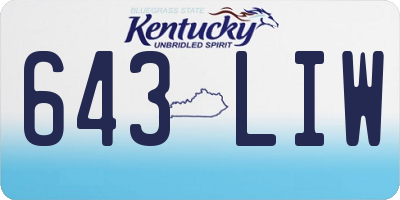 KY license plate 643LIW