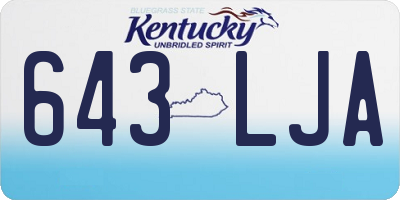 KY license plate 643LJA