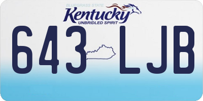 KY license plate 643LJB