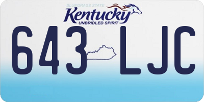 KY license plate 643LJC