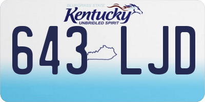 KY license plate 643LJD