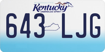 KY license plate 643LJG