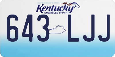 KY license plate 643LJJ