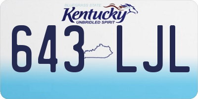 KY license plate 643LJL