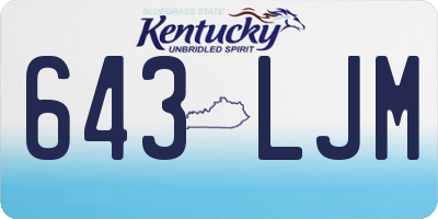 KY license plate 643LJM