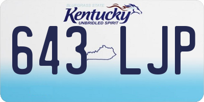 KY license plate 643LJP