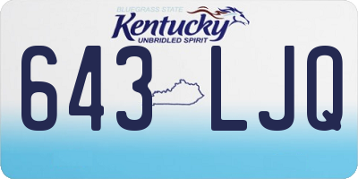 KY license plate 643LJQ