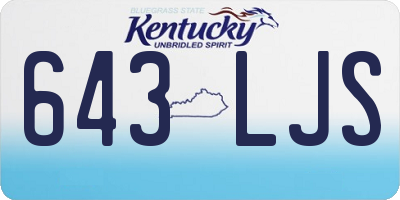KY license plate 643LJS