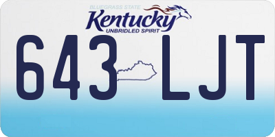 KY license plate 643LJT