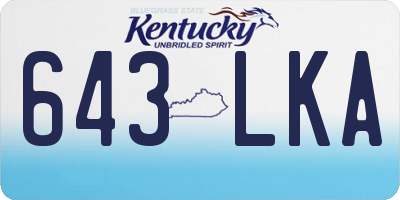 KY license plate 643LKA