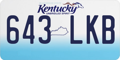 KY license plate 643LKB