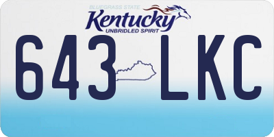 KY license plate 643LKC