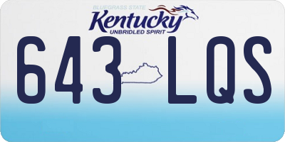 KY license plate 643LQS