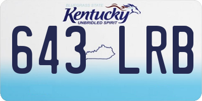 KY license plate 643LRB
