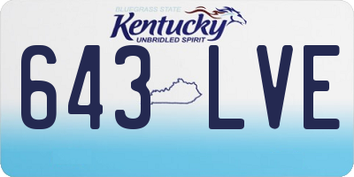 KY license plate 643LVE