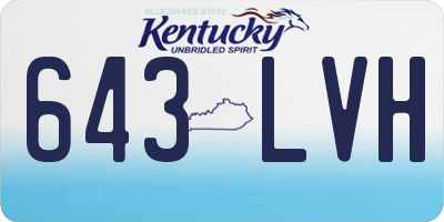 KY license plate 643LVH