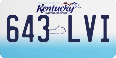 KY license plate 643LVI
