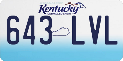 KY license plate 643LVL