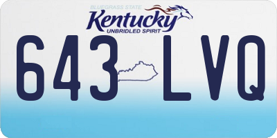 KY license plate 643LVQ