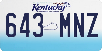 KY license plate 643MNZ