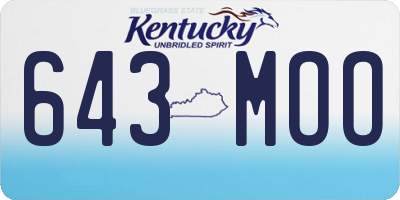 KY license plate 643MOO