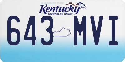 KY license plate 643MVI