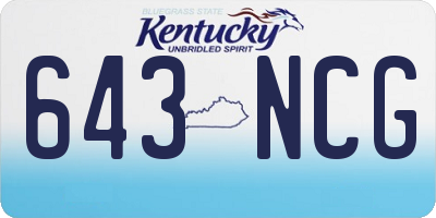 KY license plate 643NCG