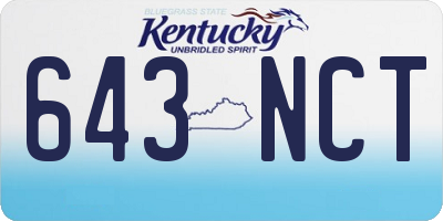 KY license plate 643NCT