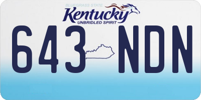 KY license plate 643NDN