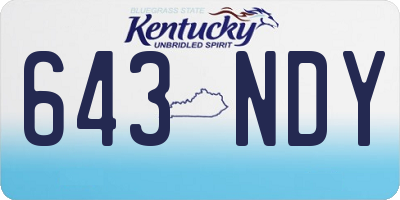 KY license plate 643NDY