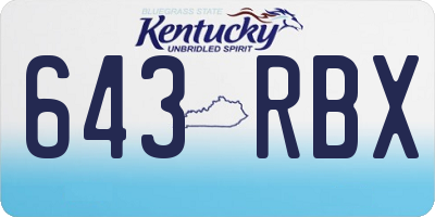 KY license plate 643RBX