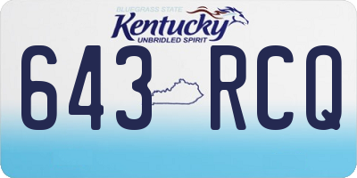 KY license plate 643RCQ
