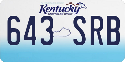 KY license plate 643SRB
