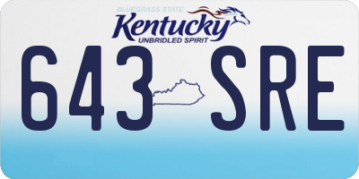KY license plate 643SRE