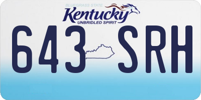 KY license plate 643SRH