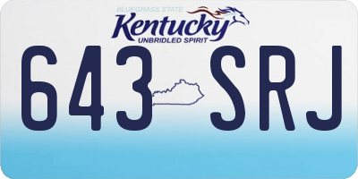 KY license plate 643SRJ
