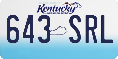 KY license plate 643SRL