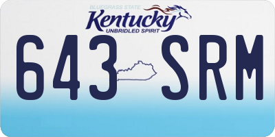 KY license plate 643SRM