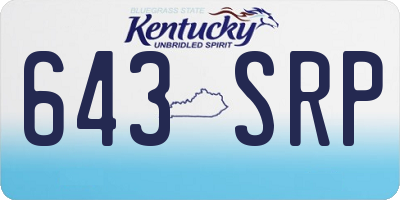 KY license plate 643SRP
